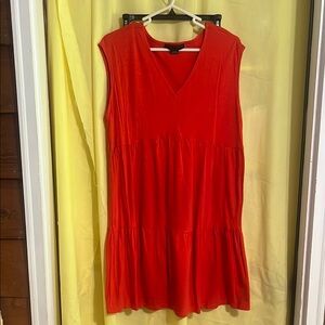 Sanctuary Vivid Red/Orange Tiered Dress